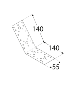 Uholník 135° 140x140x55x2,5mm